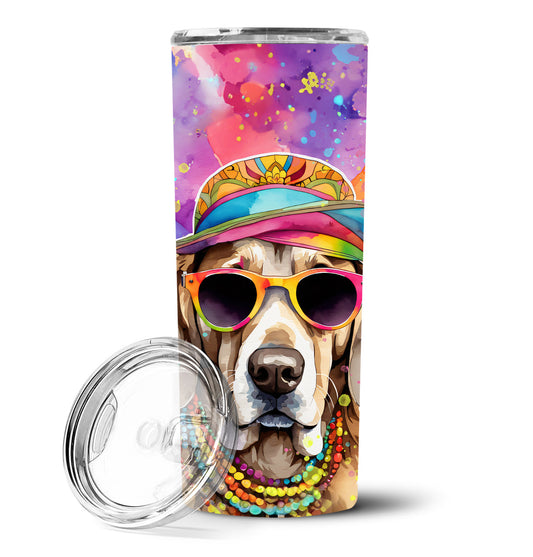 Weimaraner Hippie Dawg Stainless Steel Skinny Tumbler-0